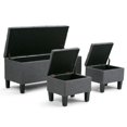 thumbnail image 4 of WyndenHall Lancaster 3 Piece Rectangular Storage Ottoman Bench, 4 of 8