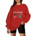 thumbnail image 2 of Sudadera sin capucha Gibobby Navidad Mujer Casual Y 2 K Manga Larga Impreso Cuello Redondo Rojo L, 2 of 4