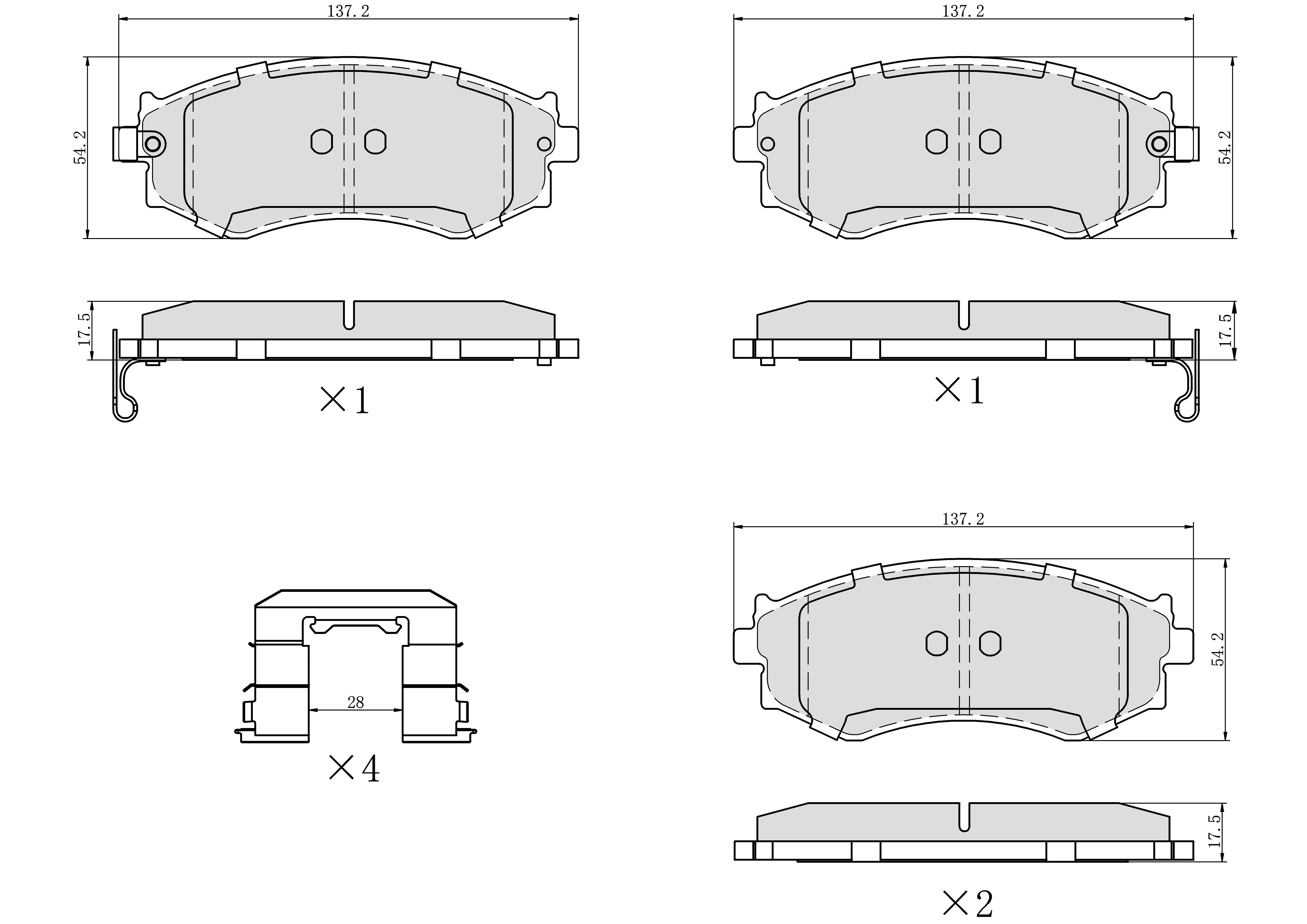 UltraHC 700 Brake Pad Set, Front HC7.0462.0.C, Nissan Sentra 2006-2002