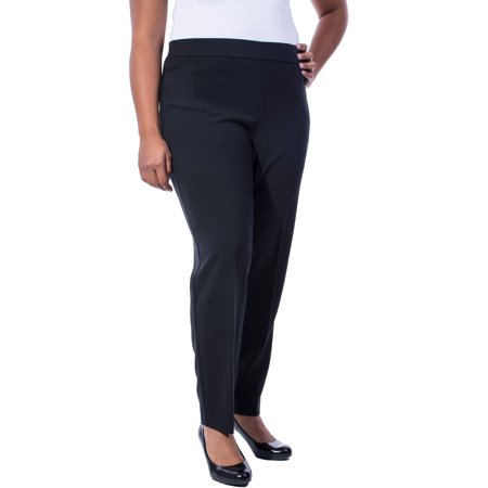 George - Women's Plus-Size Think Slim Pull On Dress Pant - Walmart.com