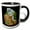 Black/White, variant on 3drose, Illustration of Beekeeper with Bees and Honeycomb Honey, 11oz Mug