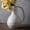 Big Handle - White, variant on Ceramic Vase with 2 Handles Sandstone Texture Rustic Pottery Decorative Flower Vase Small Clay Centerpiece for Dining Table 7 Inch Tall