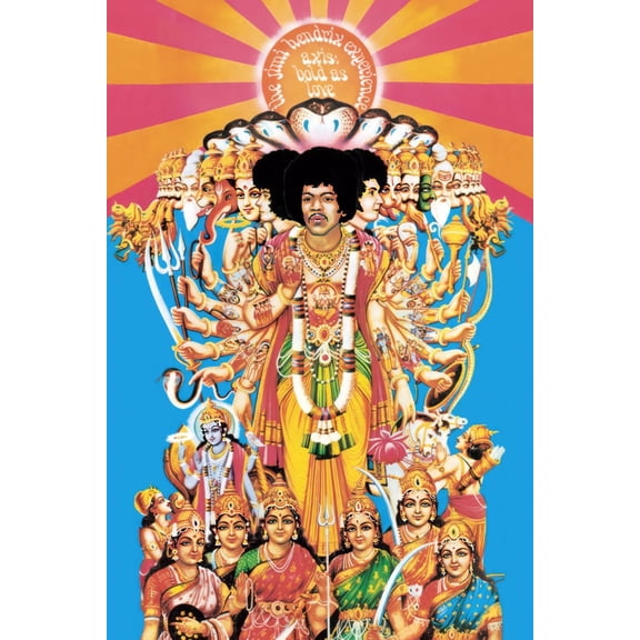 The Jimi Hendrix Experience - Music Poster (Axis Bold As Love - Album Cover) (Size: 24" x 36")