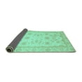 thumbnail image 2 of Ahgly Company Indoor Rectangle Oriental Turquoise Blue Modern Area Rugs, 2' x 3', 2 of 4