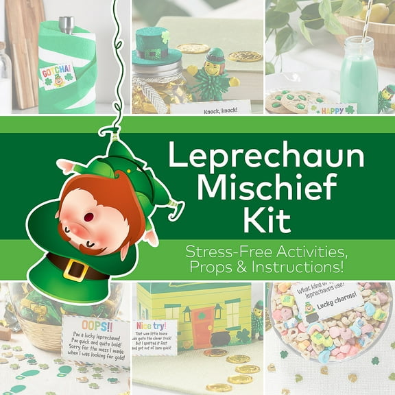 Fun Express 8 1/2" x 11" St. Patrick’s Day Leprechaun Mischief Kit - 20 Pc.