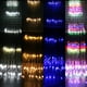 thumbnail image 2 of Cortina de luces LED de 3 x 3/6 x 3/3 x 6 m con forma de cascada y lluvia de meteoritos, guirnalda de luces navideñas con forma de carámbanos para bodas, fiestas y vacaciones, 2 of 5