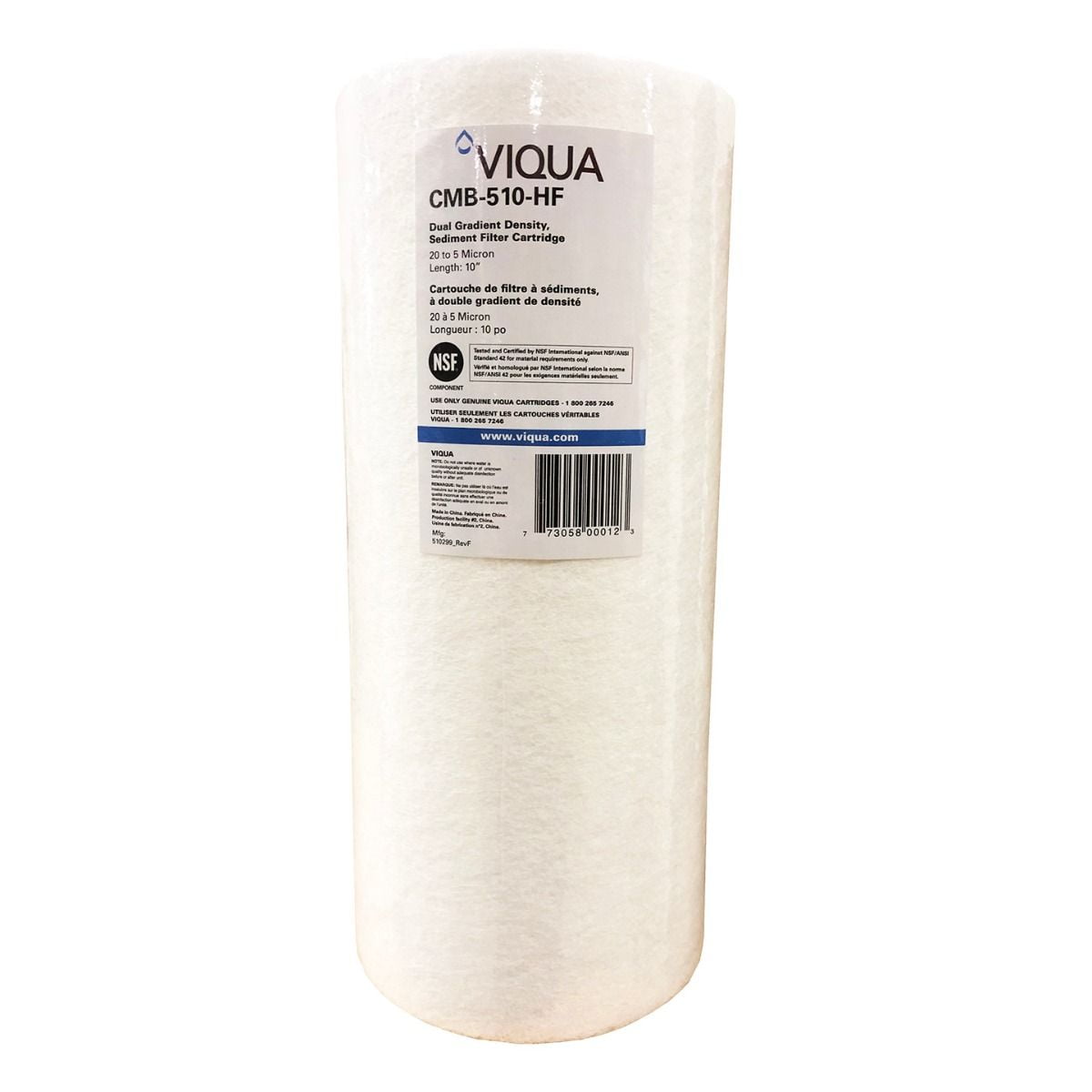 AQUA CREST 10"x4.5" Whole House Water Filter - 5 Micron, Reduces Iron, Manganese, Chlorine, Replaces GE, Culligan - View #5