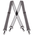 thumbnail image 2 of Buyless Fashion Suspenders for Men - 48" Adjustable Straps 1 1/4" - X Back with Black Hooks - 5141-Heather-Gray, 2 of 7