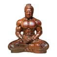 thumbnail image 3 of DimyFew Buddha Figure Mini Buddha Statue Chinese Decor Buddha Sculpture Innovative Design Figure Made of Handmade Material for Gift Office Living Room Bedroom Ebony L, 3 of 8