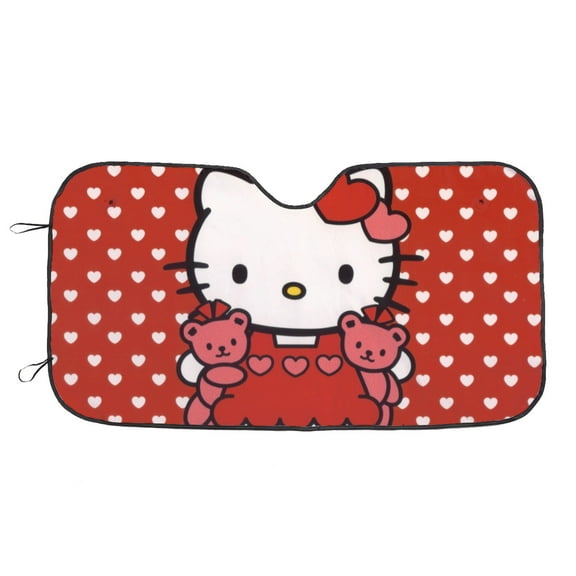 Hello kittyWindshield Sun Shade, Anime Car Front Window Shades Sunshade, Cover Sun Visor Shield Block Automotive Interior Protector Blocks UV for Pickup Truck SUV Accessories S