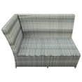 thumbnail image 4 of Patio Furniture 6-Piece Set Outdoor Sectional Sofa with Glass Table Ottomans for Pool Backyard Lawn Black/Gray[US-Depot] My Lux Decor Round, 4 of 8