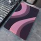 thumbnail image 1 of Granjero Gordo Alfombrilla de baño antideslizante de felpa mullida, accesorio de decoración para baño, 15 x 23 pulgadas (morado y rojo), 1 of 4