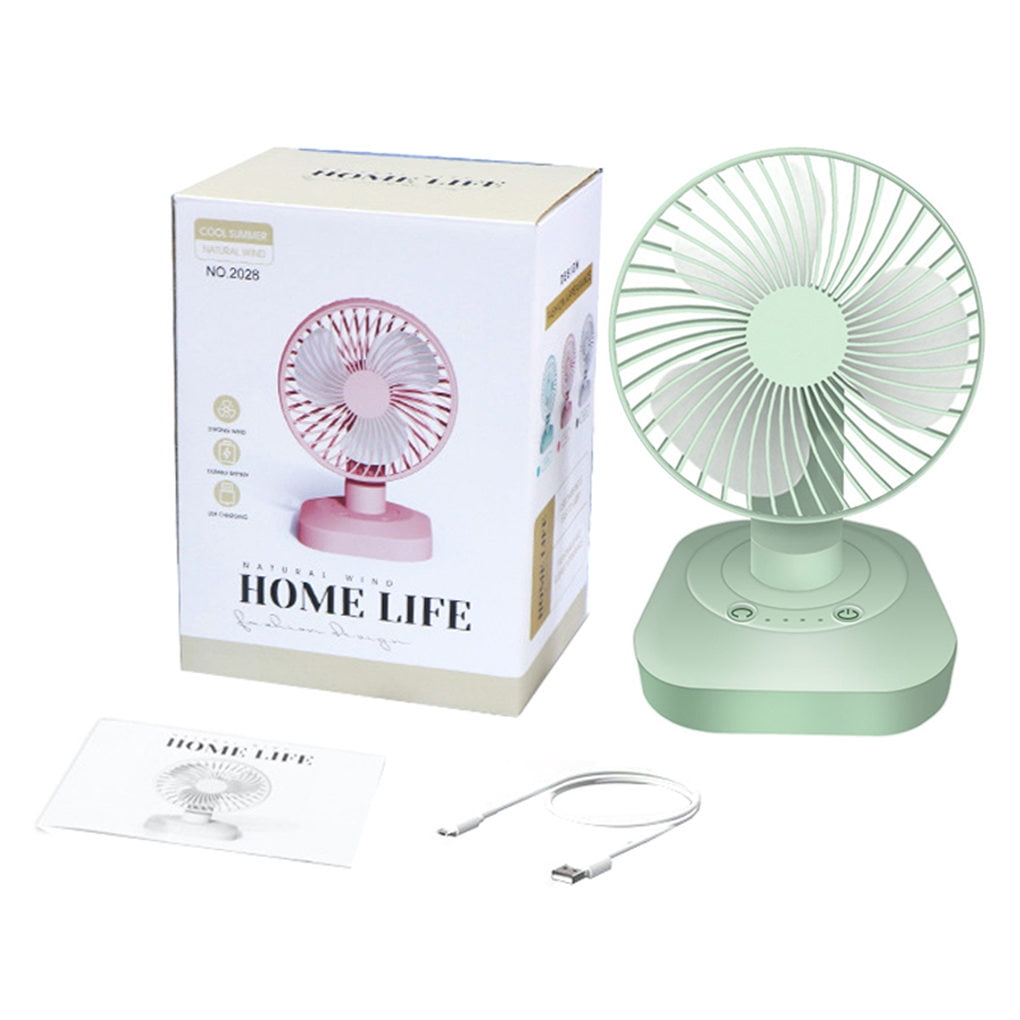 Electronicheart Tabletop USB Portable Electric Fan Adjustable Shaking