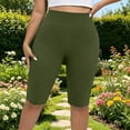 thumbnail image 5 of Bloomae Plus Size High Waisted Biker Shorts for Women-Basic Solid Color Tummy Control Fitness Athletic Workout Running Yoga Gym Shorts, 5 of 10