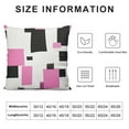 thumbnail image 5 of JEUXUS  Geometric Throw Pillow Cover,Modern Square Pillow Cover Pink White Black Grey Cushion Cover,3D Ombre Abstract Artwork Accent Pillow Case Living Room Decor, 5 of 5