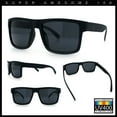 thumbnail image 2 of Mens Iconic Horn Rim Oversized Rectangle Urban Plastic Sunglasses Matte Black - Black, 2 of 8