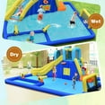 thumbnail image 5 of Gymax Inflatable Water Slide Climbing Bounce House Splash Pool with 735W Blower, 5 of 10
