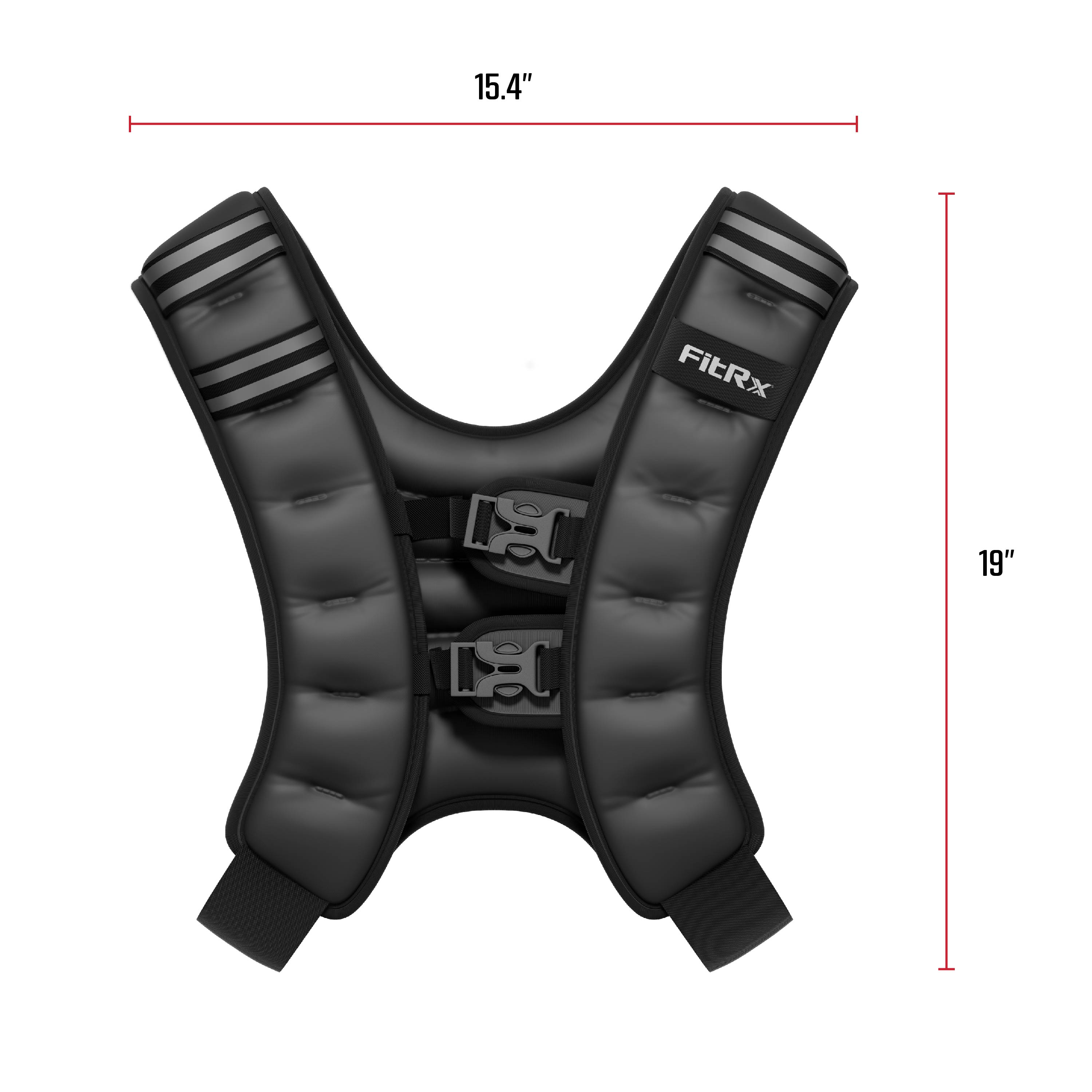 FitRx Weighted Vest Neoprene Coated Weighted Vest for Women and Men with Hook and Loop Strap, 20 lbs