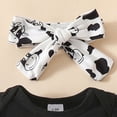 thumbnail image 3 of Baby Girl Clothes 0 3 6 9 12 18 Months Letter Print Holy Cow I'm CUTE Ruffle Romper and Floral Short Headband Sets Cute Baby Girl Summer Clothes, 3 of 7