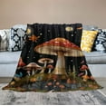 thumbnail image 2 of ARISTURING Mushrooms Throw Blanket Lightweight Warm Flannel Blankets Cozy Soft Blanket Gifts for Women Men Girls Boys, 2 of 6