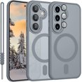 thumbnail image 1 of SHILIU-Samsung Galaxy S24 FE Case with MagSafe, Phone Case Samsung Galaxy S24 FE Magnetic Slim Thin Translucent Matte Back Shockproof Anti-Yellow Protective Cover Case for Samsung S24 FE Hell Gray, 1 of 4