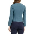 thumbnail image 5 of INSPIRE CHIC Women's Lightweight Jacket Button Vintage Fall Short Jacket with Pockets XS Blue, 5 of 8