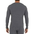 thumbnail image 2 of Fruit of the Loom Men's Recycled Waffle Thermal Underwear Henley Top (1 and 2 Packs), Greystone Heather, Large, 2 of 3