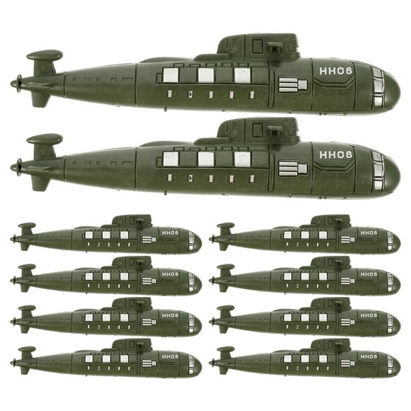 KAKOWELY 12 Pcs Modèles de sous-Marins Simulés Jouets de sous-Marins Militaires Table de Sable Aménagement Paysager sous-Marins, 6.1x"X1.18"X0.79 Pouces