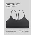 thumbnail image 3 of CRZ YOGA Butterlift Double Lined V Back Sports Bras for Women Spaghetti Strap Wireless Yoga Top Non Padded, 3 of 6