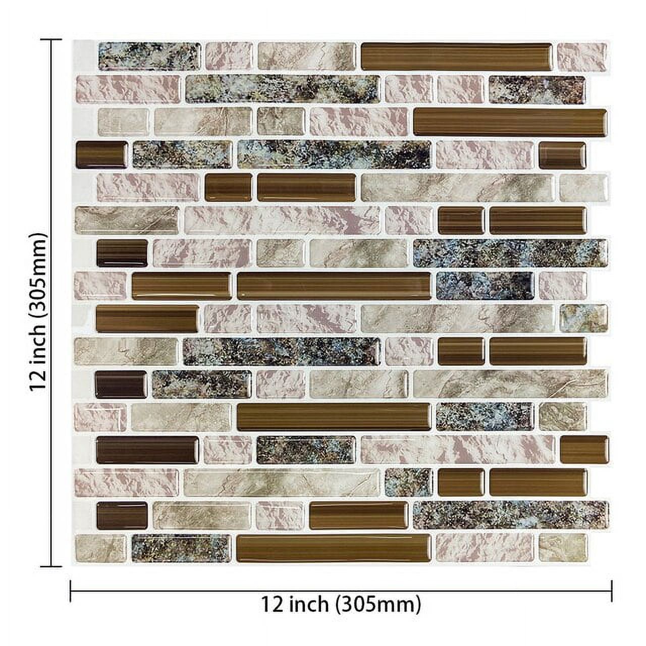 clevermosaics Peel and Stick Tile Panels for Kitchen and Bathroom, 10 Sheets
