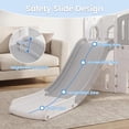 thumbnail image 4 of OLAKIDS Toddler Slide, 8 in 1 Kids Indoor Outdoor Playground with Climber Basketball Hoop Telescope Tunnel Corridor Toy Storage Steering Wheel for Boys Girls Aged 1+, 4 of 9