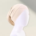 thumbnail image 4 of Tnobhg Ethnic Style Cross Design Bottoming Hat Solid Color Straight Opening Tube Turban Hat Elastic Fine Workmanship Sleeping Hat, 4 of 8
