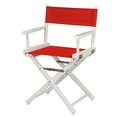 thumbnail image 1 of Casual Home Chaise de Réalisateur 18 Pouces Cadre Blanc avec Toile Rouge, 1 of 5