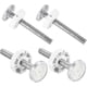 thumbnail image 1 of Whiteset Of 4 Snap-on Baby Gates With M10 Threaded Rod - Baby Safety Gate Accessories - Ya, 1 of 5