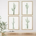 thumbnail image 2 of PixonSign Framed Southwest Saguaro Desert Cactus Wall Art, Set of 4 Nature Wilderness Succulents Plants Wall Prints, Botanical Floral Wall Décor, Modern Relax Clam Home Artwork - 12"x16" Natural, 2 of 5