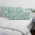 thumbnail image 4 of Green Abstract Throw Pillow Covers, Vintage Geometric Gradient Oil Painting Modern Soft Breathable Pillow Cases with Invisible Zipper, Standard Pillowcases for Couch Bed Sofa Chair 20x26 Inches, 4 of 9