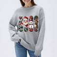 thumbnail image 2 of Hueook Christmas Plus Size Sweaters for Women Fashion Women's Casual Solid Color Long Sleeve Round-Neck Blouses Shirts Tops Sweater Gray XL, 2 of 8