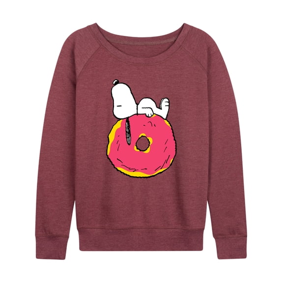 Peanuts - Snoopy Donut - Women's French Terry Long Sleeve Pullover
