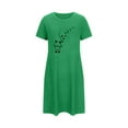thumbnail image 4 of Nightgown for Woman Cute Cat Printed Summer T-Shirt Dress Short Sleeve Sleep Shirt Crewneck Tunic Tops Sleepwear, 4 of 6