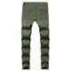 thumbnail image 3 of Pantalones de mezclilla de motocicleta elásticos de hip-hop rectos rasgados nuevos ajustados para hombres Pompotops oipoqjl22732, 3 of 7
