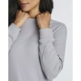thumbnail image 3 of 2 Pack: Women's Ribbed Knit Long Sleeve Top and Shorts Pullover Lounge Pajama Set (Available In Plus Size), 3 of 6