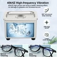 thumbnail image 3 of Limpiador ultrasónico 2025 Limpiador de joyas y gafas por ultrasonidos Baño de lavado ultrasónico de alta frecuencia de 40 KHZ para limpieza de joyas y gafas, 3 of 5