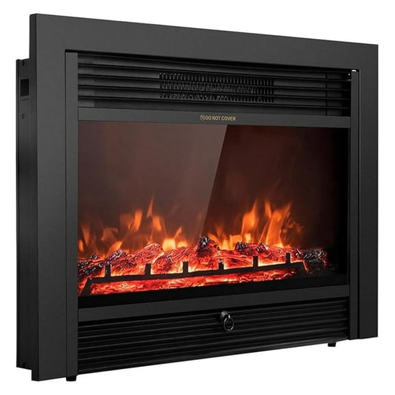 28.5" Electric Fireplace Insert, Wall Recessed/Mounted, Freestanding Fireplace with Control, 3 Color Adjustable , 2 Modes Heat, 8 H Timer, 5 Brightness Settings, 750/1500W Heater