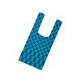 thumbnail image 1 of Grid Pattern Lady Shoulder Bag Handbag Hand Bag Boho Purses Open Handbag Clutch Bags Women Totes Blue Green, 1 of 8