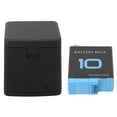 thumbnail image 2 of Camera Battery Charger, Store 3 Batteries Skidproof 2 In 1 Function Triple Storage Charging Box Charging Indicator  For Go Hero 9 10 Camera, 2 of 8