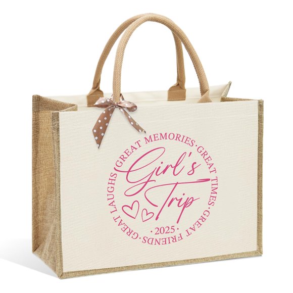 Bolsa de tela de algodón KongmoTree Girls Trip 42 x 32 x 19 cm