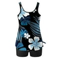 thumbnail image 6 of UPPADA Two Piece Tankini Swimsuits for Women Stripe Floral Print Tummy Control Bathing Suits Modest Swimsuit Swim Top with Shorts Bathing Suits for Women Clearance,Blue,S, 6 of 7
