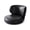 Black, variant on Ninecer 26" White Bar Stools Set of 2, Leather Counter Height Bar Stools for Kitchen Island, Winged Backrest & 330lbs Round Swivel Seat