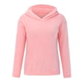 thumbnail image 5 of Tiqkatyck Long Sleeve Shirts for Women, Women's Long Sleeve Fleece Sweatshirt Warm Bear Shape Fuzzy Hoodie Pullover Womens Tops Pink L, 5 of 9