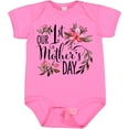 thumbnail image 3 of Inktastic Our First Mother's Day Pink Flowers Boys or Girls Baby Bodysuit, 3 of 5